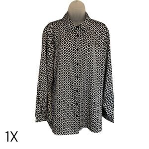 The Limited Classic Black and White Geometric Top 1X     #I